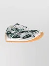 Bottega Veneta Orbit Sneakers With Contrast Stitching And Mesh In Green