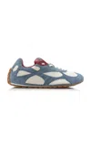 Bottega Veneta Orbit Flash Leather-trimmed Suede And Shell Sneakers In Multi