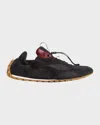 Bottega Veneta Orbit Suede Mesh Low-top Sneakers In Multi
