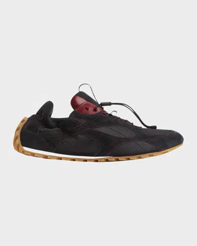 Bottega Veneta Orbit Suede Mesh Low-top Sneakers In Multi