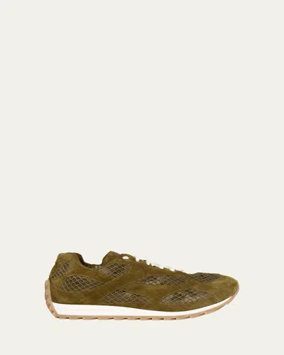 BOTTEGA VENETA ORBIT SUEDE MESH RUNNER SNEAKERS