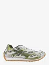 Bottega Veneta Green Sneakers With Unique Mesh Pattern And Durable Sole In White