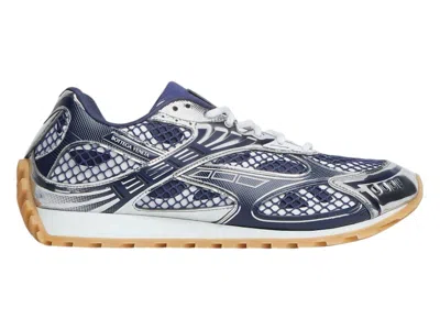 Pre-owned Bottega Veneta Orbit (women's) Sneakers In Abyss/silver