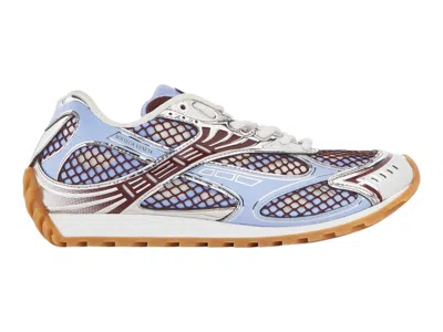 Pre-owned Bottega Veneta Orbit (women's) Sneakers In Barolo/blue Bell