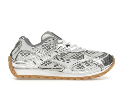 Pre-owned Bottega Veneta Orbit (women's) Sneakers In Optic In Silver/white/optic White In Multi
