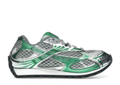 Pre-owned Bottega Veneta Orbit (women's) Sneakers In Silver/parakeet/optic White In Multi