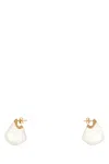 Bottega Veneta Orecchini Finn Piccoli In Ceramica E Argento Donna