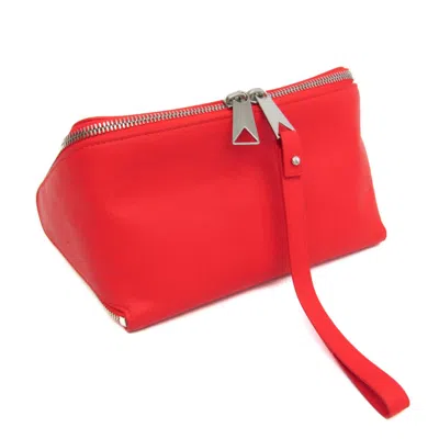 Pre-owned Bottega Veneta Organizer Red Leather Clutch Bag ()