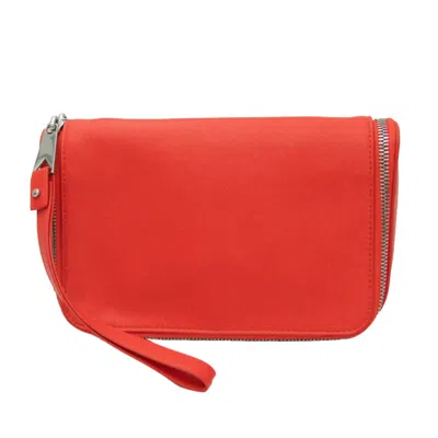 Pre-owned Bottega Veneta Organizer Red Leather Clutch Bag ()