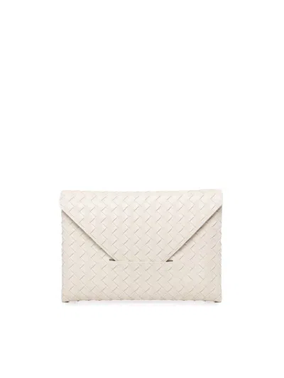 Bottega Veneta Origami Large Clutch Bag In White