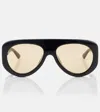 Bottega Veneta Osservatorio Pilot-frame Acetate Sunglasses In Black
