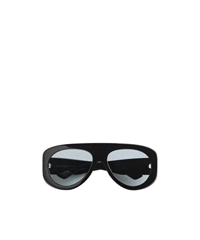 Bottega Veneta Osservatorio Aviator Sunglasses In Black/black/light Blue