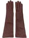 Bottega Veneta Intrecciato Midi Gloves In Red