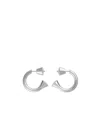 Bottega Veneta Oval Earrings In Gray