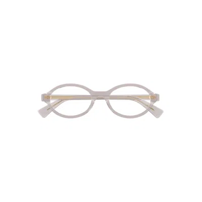 Bottega Veneta Oval Eyeglasses In White