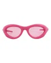 Bottega Veneta Women's Oval Sunglasses In Pink