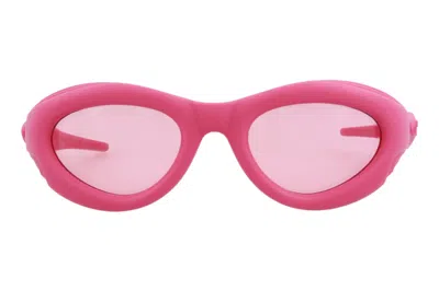 Pre-owned Bottega Veneta Oval-frame Injection Sunglasses Pink (bv1162s-30013384-001-60133)