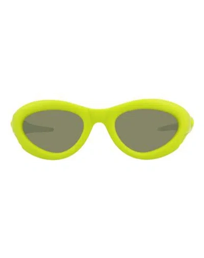 Bottega Veneta Oval-frame Injection Sunglasses Sunglasses Green Size 51 Plastic Material