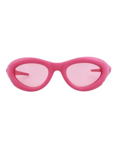 Bottega Veneta Oval-frame Injection Sunglasses Sunglasses Pink Size 51 Plastic Material