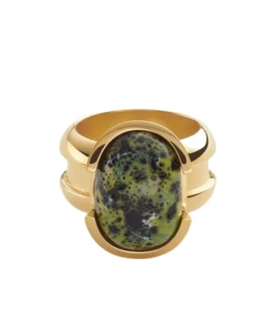 Bottega Veneta Oval Ring In Yellow
