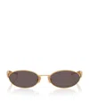Bottega Veneta Womens Gold Bv1386s Sardine Oval-frame Metal Sunglasses In Gold