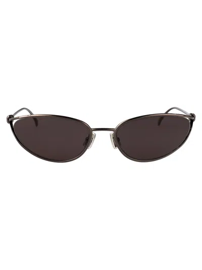 Bottega Veneta Oval Sunglasses Bv1330 S 001 In Black