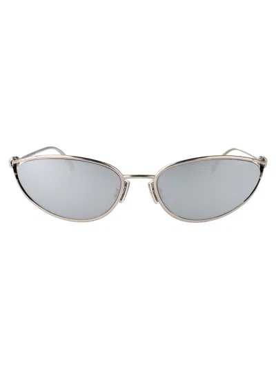 Bottega Veneta Oval Sunglasses Bv1330 S 002 In Blue