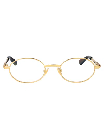 Bottega Veneta Oval Sunglasses Bv1470 S 005 In Gold