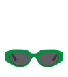 Bottega Veneta Oval Sunglasses In Green