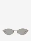 Bottega Veneta Oval Sunglasses In Gray