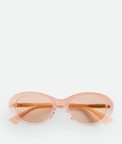 Bottega Veneta Classic Oval Sunglasses In Orange