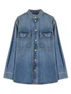 Bottega Veneta Over Shirt In Blue