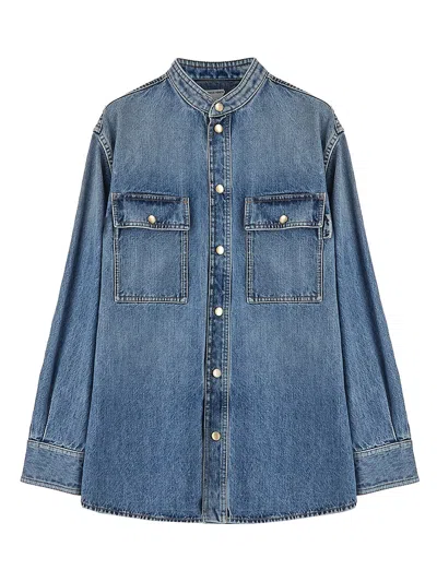 Bottega Veneta Over Shirt In Blue