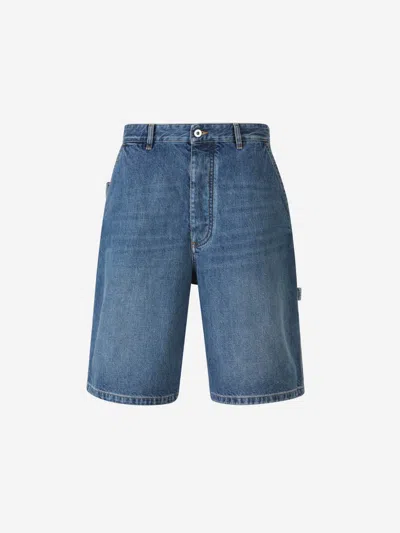 Bottega Veneta Oversize Denim Bermudas In Design Charges