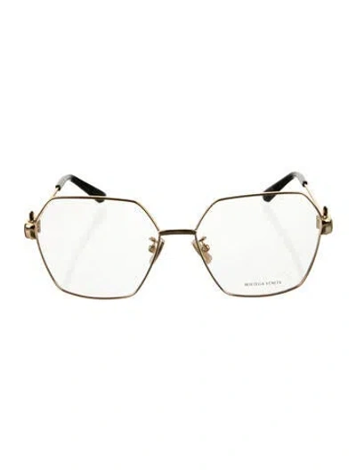 Pre-owned Bottega Veneta Oversize Eyeglasses W/ Tags In Gold