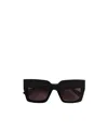Bottega Veneta Oversize Square-frame Sunglasse In Black