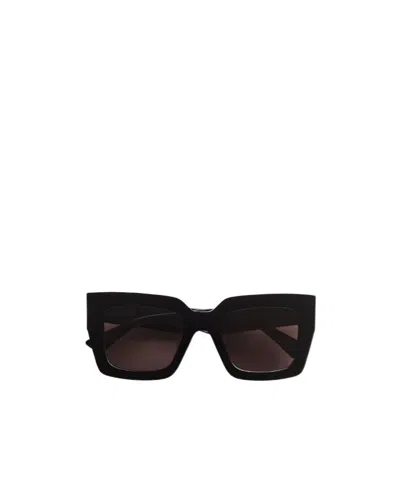 Bottega Veneta Oversize Square-frame Sunglasse In Black