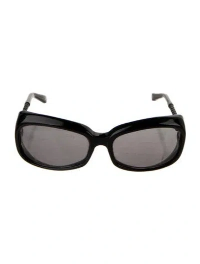 Pre-owned Bottega Veneta Oversize Tinted Sunglasses In Black