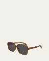 Bottega Veneta Oversized Acetate Square Sunglasses In Green