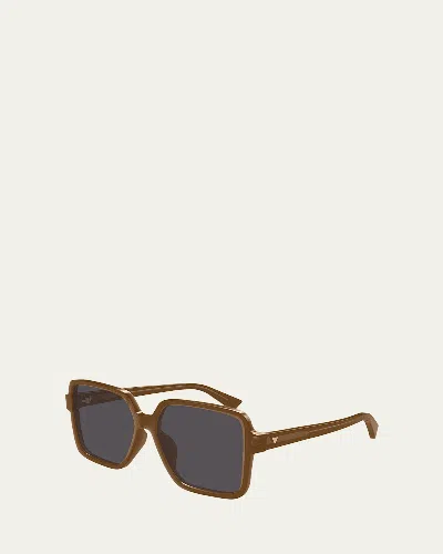 BOTTEGA VENETA OVERSIZED ACETATE SQUARE SUNGLASSES