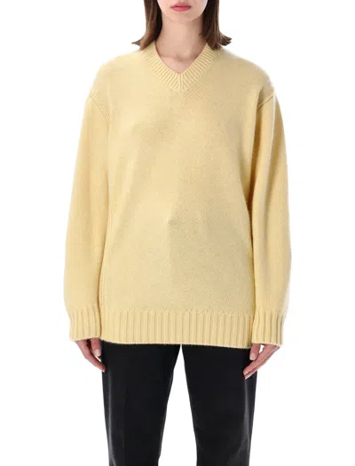 Bottega Veneta Oversized Cashmere Sweater In Yellow