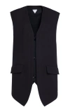 BOTTEGA VENETA OVERSIZED COTTON-BLEND MELANGE VEST