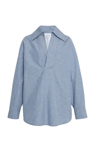 BOTTEGA VENETA OVERSIZED COTTON-LINEN SHIRT