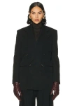 Bottega Veneta Oversized Double Breasted Blazer In Black