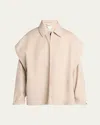 Bottega Veneta Oversized Light Double Wool Cashmere Jacket In Camel Club
