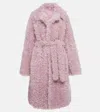 Bottega Veneta Manteau En Shearling In Pink