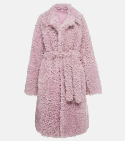 BOTTEGA VENETA OVERSIZED SHEARLING WRAP COAT