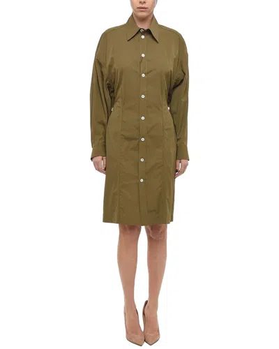 Bottega Veneta Oversized Shirt Dress In Brown