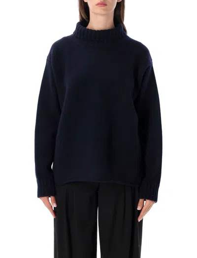 Bottega Veneta Oversized Turtleneck Sweater In Red