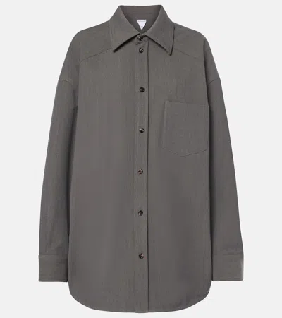 BOTTEGA VENETA OVERSIZED WOOL-BLEND SHIRT